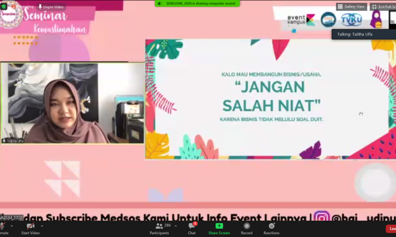 Keseruan Menggambar Cita – Cita Dan Berdoa Bersama Dalam Acara Semuslim Udinus 2020