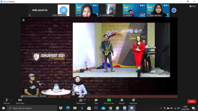 DINUS FEST 2021 CAPAI 3.125 PESERTA SELURUH INDONESIA