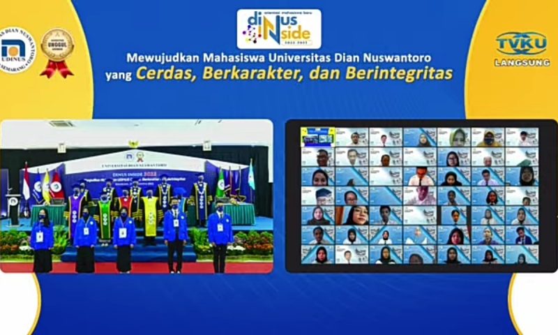 UDINUS RESMI LANTIK 4.157 MAHASISWA BARU PADA DINUS INSIDE DAY 1 2022