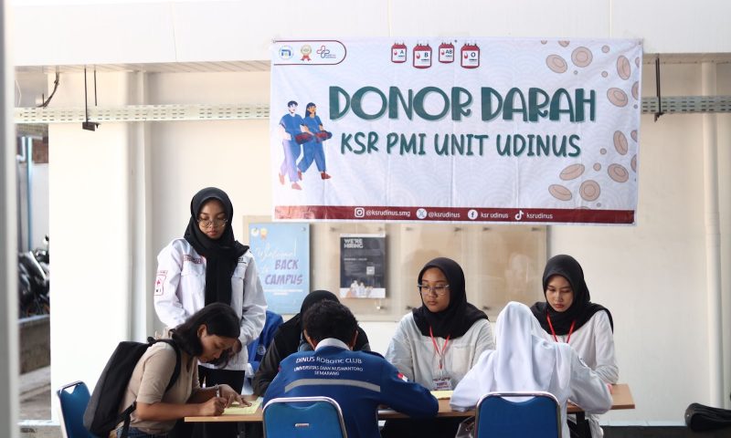 UKM KSRP Udinus Bersama PMI Ajak Mahasiswa Untuk Berani Donor Darah