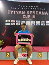 Tutup Akhir Tahun dengan Manis, Affan Mauludana Pratama Raih Juara 1  Turnamen Tenis Meja Nasional Kategori Kejuaran Junior.