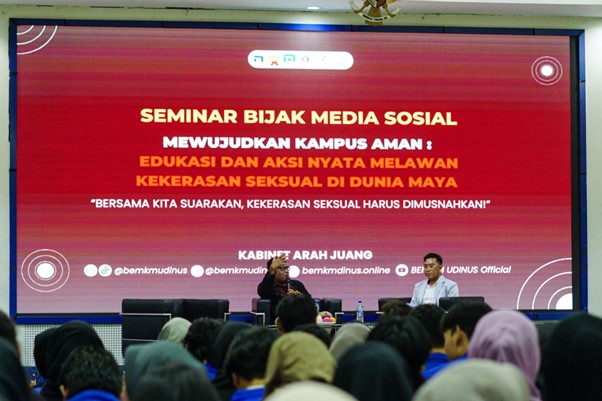 BEM KM Ajak Mahasiswa Udinus Wujudkan Kampus Aman melalui Seminar Bijak Media Sosial