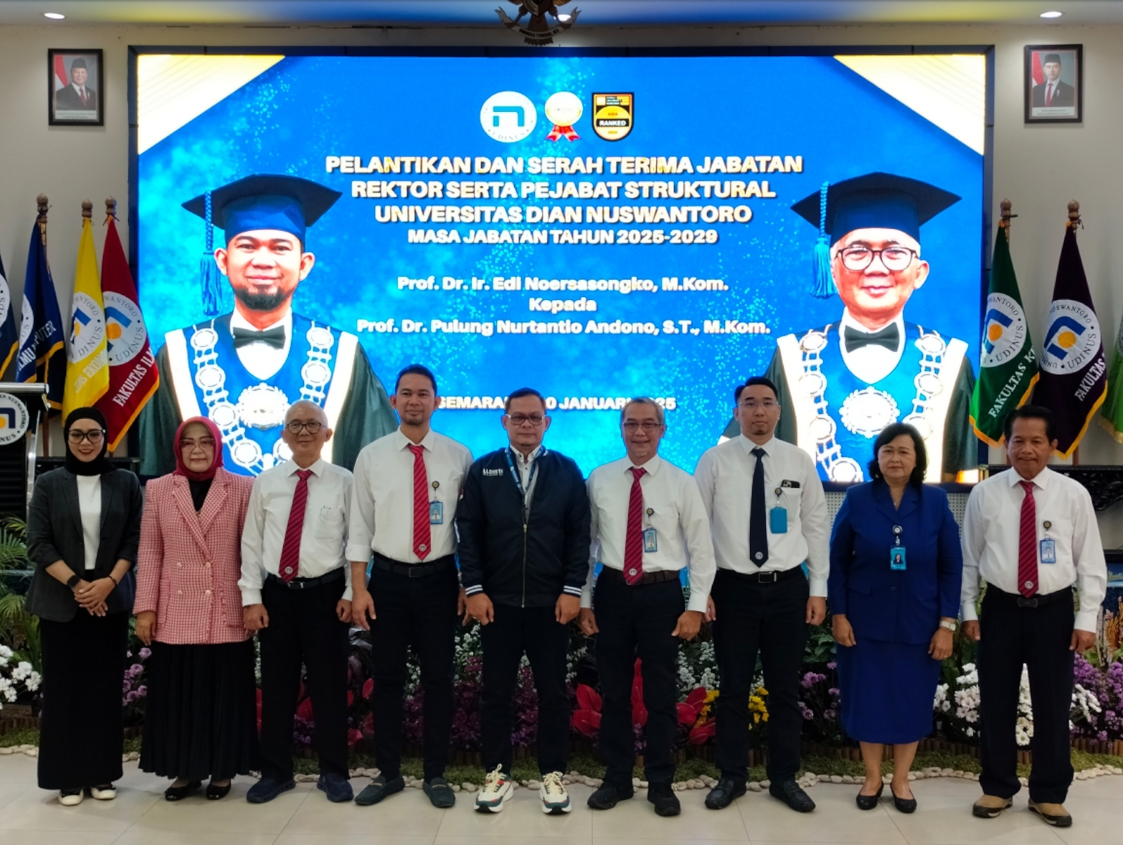 UDINUS Akhiri Januari dengan Lantik Rektor dan Pejabat Struktural Baru